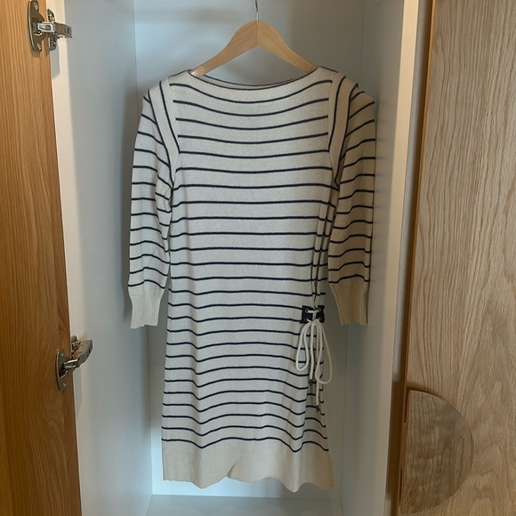 Marc by Marc Jacob’s blue striped cream, knit dress. - Picture 1 of 3